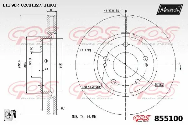 Piston, brake caliper (72944032)