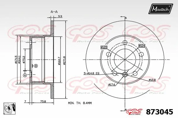 Piston, brake caliper (72966002)