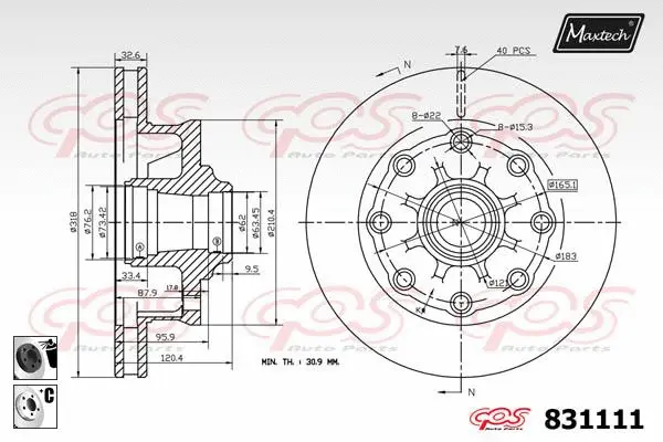 Repair Kit, brake caliper (70200129)