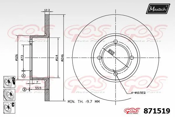 Guide Bolt, brake caliper (71810168)