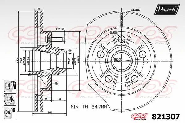Piston, brake caliper (72933007)