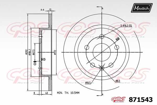 Piston, brake caliper (72944031)