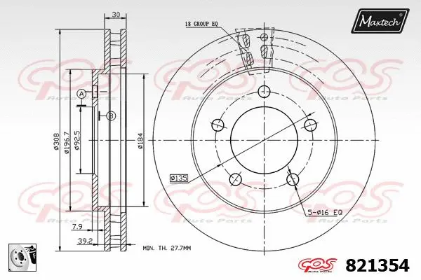 Piston, brake caliper (72930008)