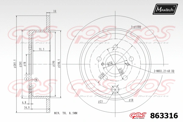 Piston, brake caliper (72938029P)
