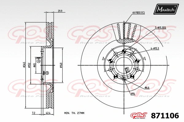 Guide Bolt, brake caliper (71810230)