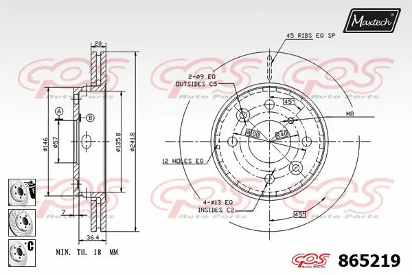 Repair Kit, brake caliper (70200054)