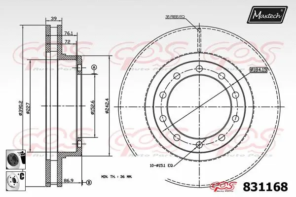Guide Bolt, brake caliper (71810216)