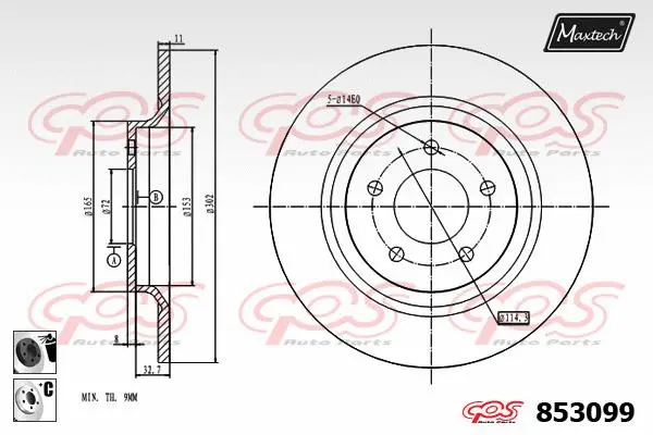 Piston, brake caliper (72952010)