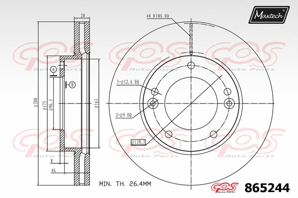Piston, brake caliper (72943012)