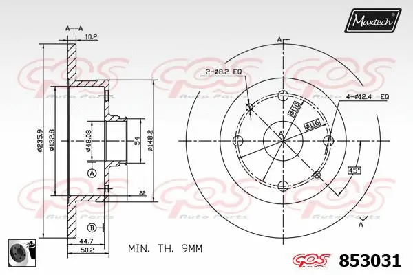 Piston, brake caliper (72942034)
