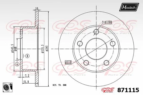 Guide Bolt, brake caliper (71810087)