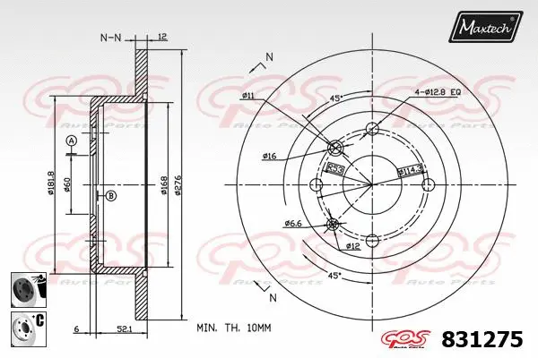 Piston, brake caliper (72960032)
