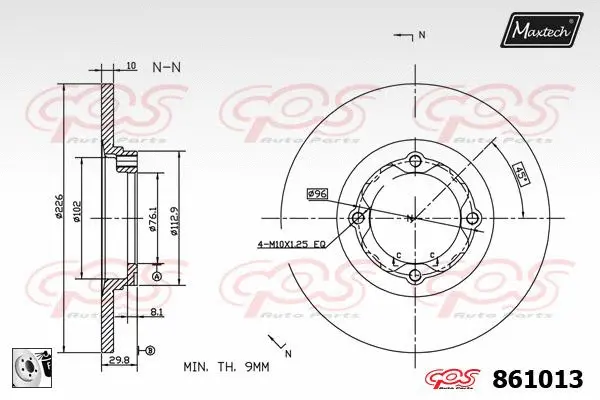 Piston, brake caliper (72948050)
