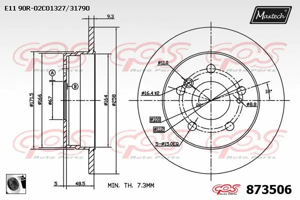 Piston, brake caliper (72946004)