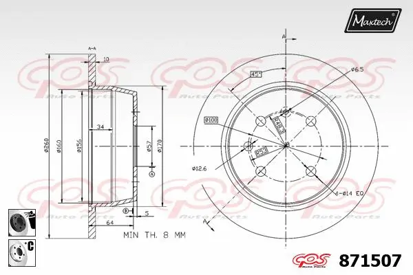 Guide Bolt, brake caliper (71810180)