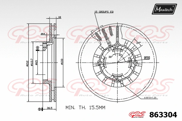 Piston, brake caliper (72960017)