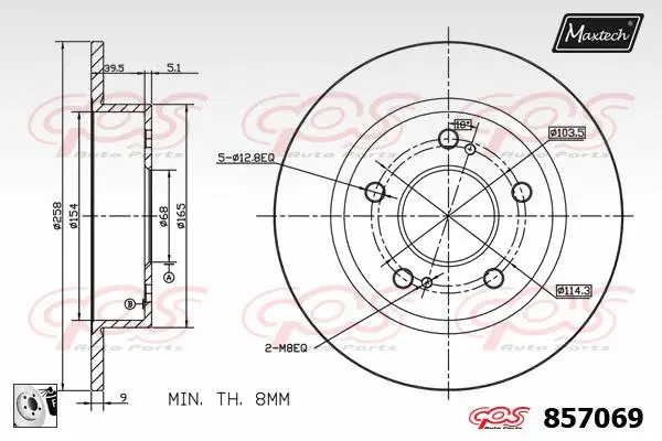 Piston, brake caliper (72944026)