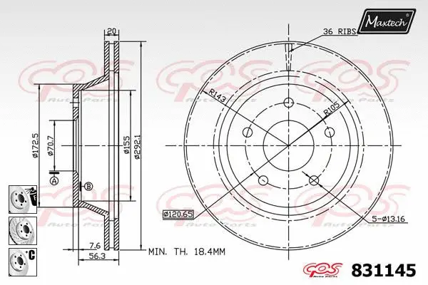Seal, brake caliper piston (70180359)