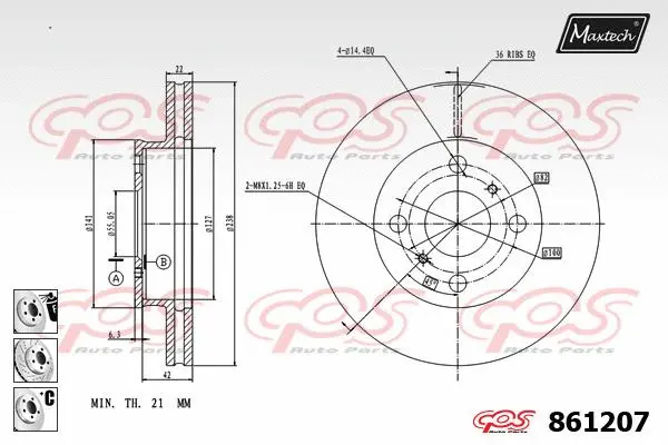 Piston, brake caliper (72945012)