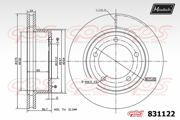Guide Bolt, brake caliper (71810222)