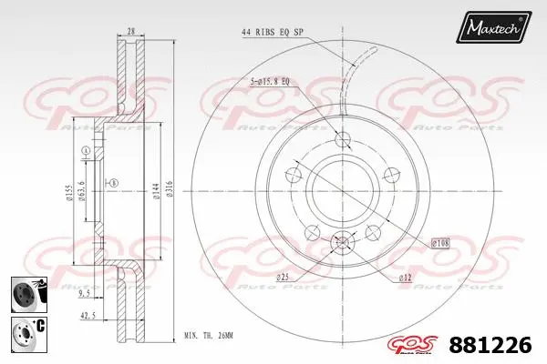 Repair Kit, brake caliper (70200062)