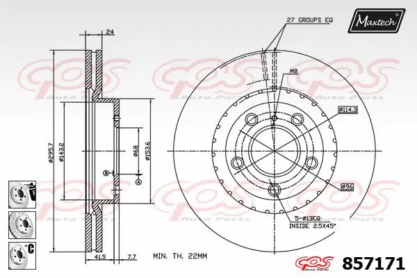 Guide Sleeve Kit, brake caliper (70160088)