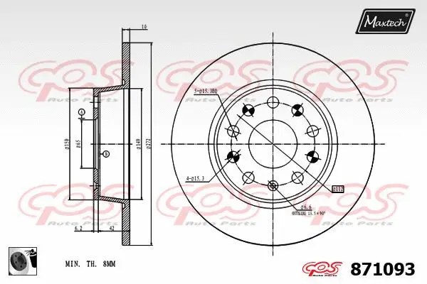 Piston, brake caliper (72938016)