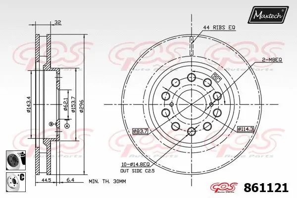 Repair Kit, brake caliper (70200671)