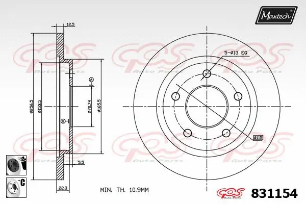 Piston, brake caliper (72945026)