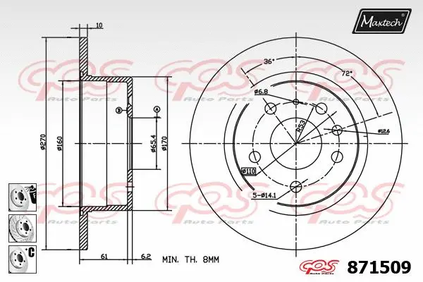 Seal, brake caliper piston (70180381)