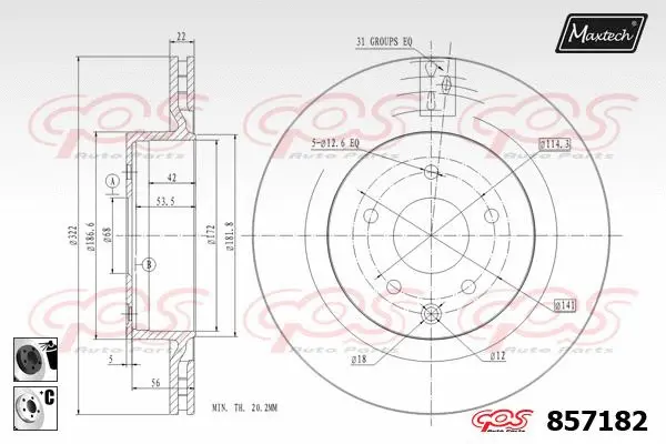 Piston, brake caliper (72940023)