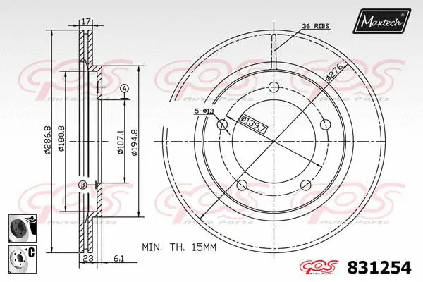 Guide Bolt, brake caliper (71810091)