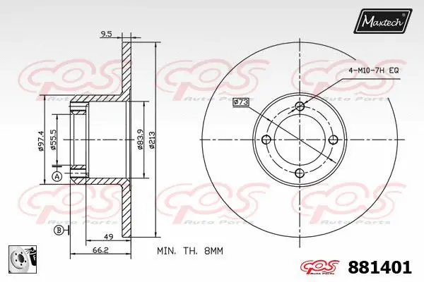 Piston, brake caliper (72961004)