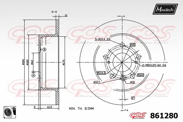 Guide Bolt, brake caliper (71810202)