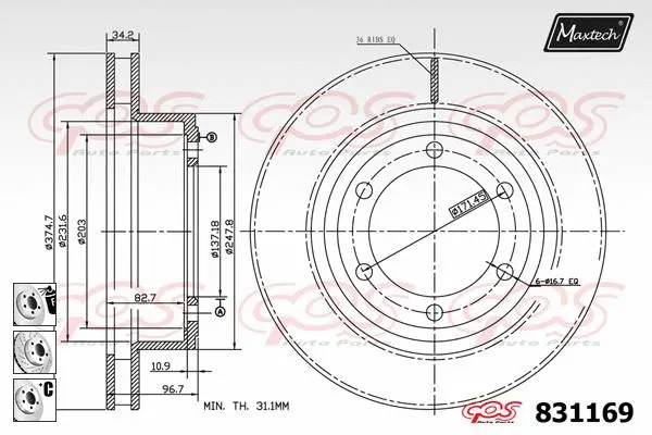 Steering Knuckle, wheel suspension (5251007)