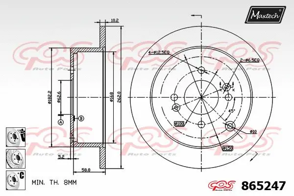 Piston, brake caliper (72944005)