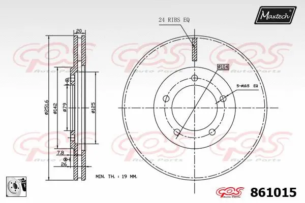 Piston, brake caliper (72948051)