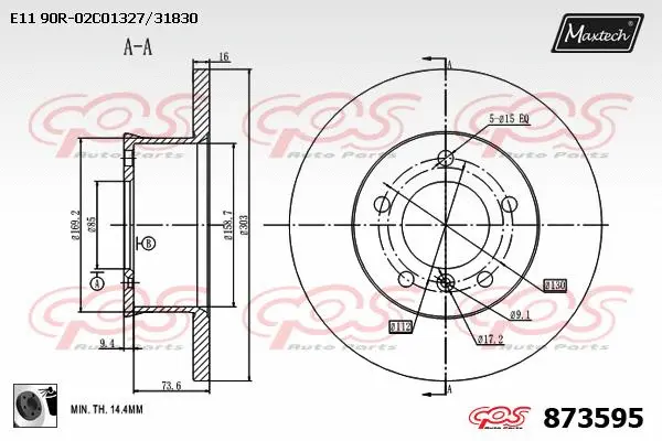Guide Bolt, brake caliper (71810063)