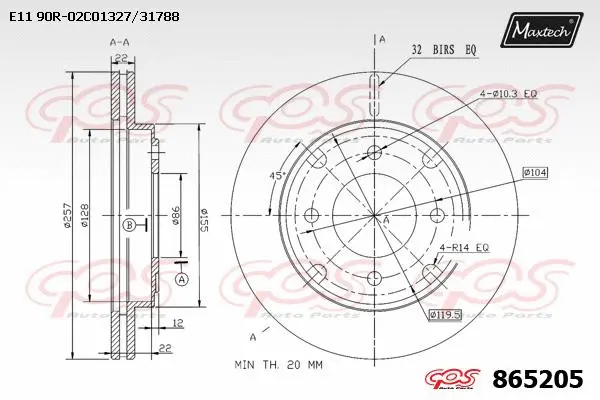 Piston, brake caliper (72938011)