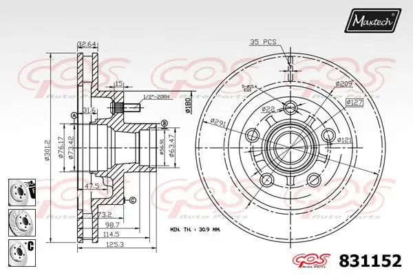 Guide Bolt, brake caliper (71810016)