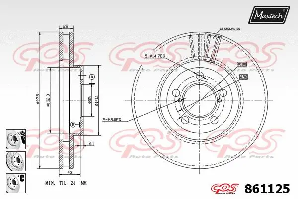 Guide Sleeve Kit, brake caliper (70160090)