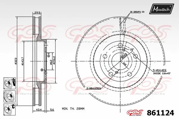 Piston, brake caliper (72938048)