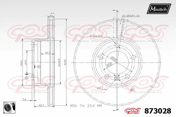 Piston, brake caliper (72945010)