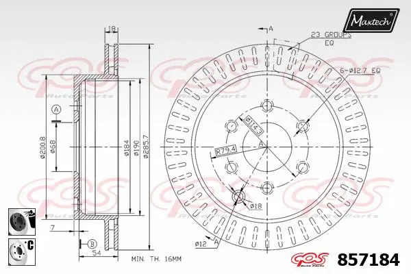 Piston, brake caliper (72940025)