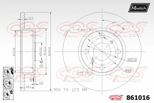 Seal, brake caliper piston (70180433)