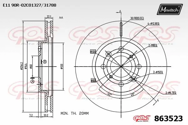 Piston, brake caliper (72963004)