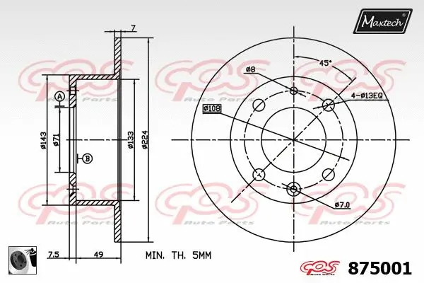Piston, brake caliper (72946007)