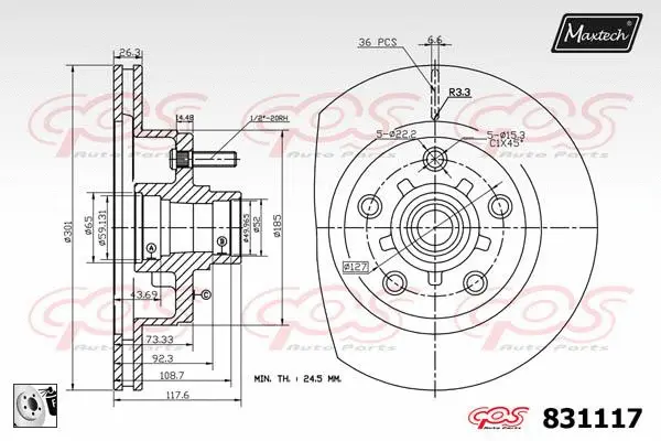 Control Element, parking brake caliper (72718025)