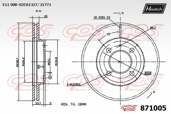 Piston, brake caliper (72957018)