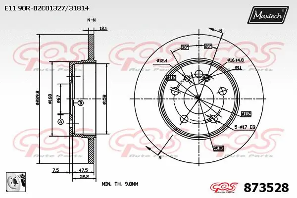 Seal, brake caliper piston (70180437)